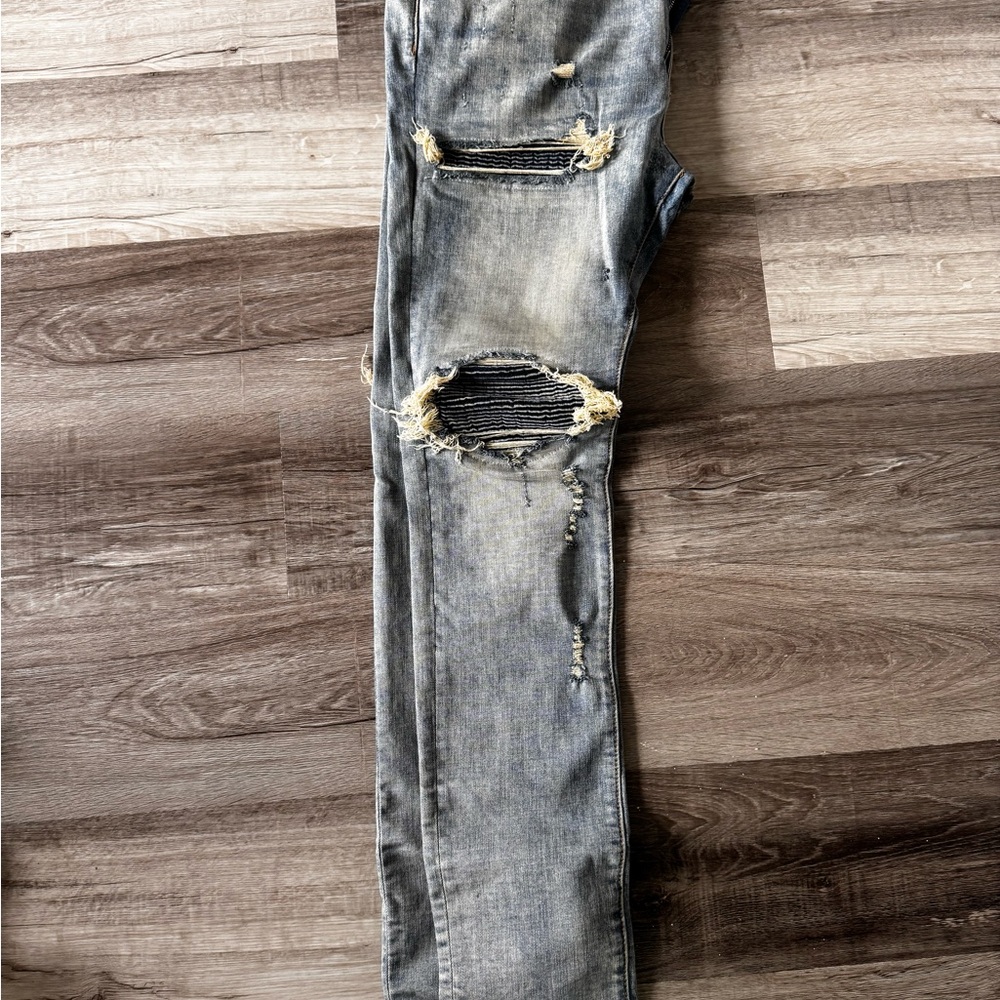 MNML Distressed Black Skinny Jeans